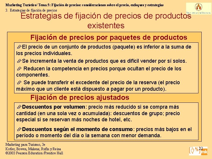 Marketing Turístico/ Tema 5: Fijación de precios: consideraciones sobre el precio, enfoques y estrategias