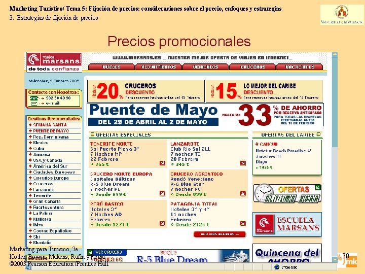 Marketing Turístico/ Tema 5: Fijación de precios: consideraciones sobre el precio, enfoques y estrategias