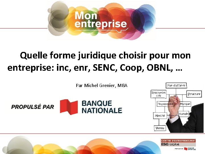 Quelle forme juridique choisir pour mon entreprise: inc, enr, SENC, Coop, OBNL, … Par