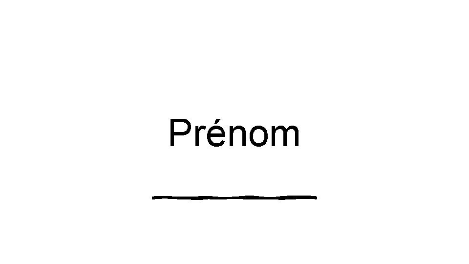 Prénom 