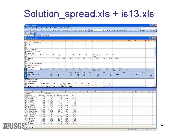 Solution_spread. xls + is 13. xls 84 