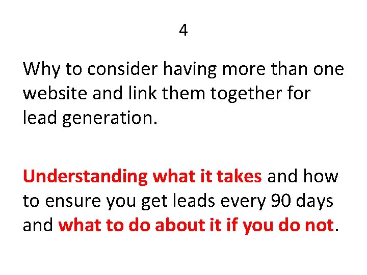 4 Why to consider having more than one website and link them together for