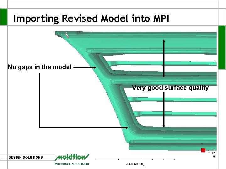Importing Revised Model into MPI No gaps in the model Very good surface quality