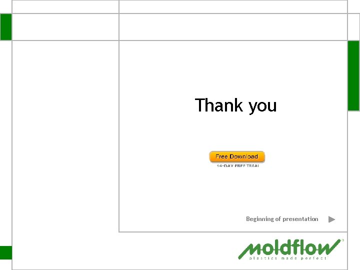 Thank you Beginning of presentation 