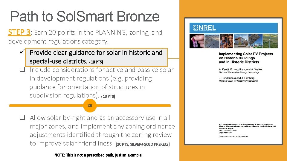 Path to Sol. Smart Bronze STEP 3: Earn 20 points in the PLANNING, zoning,