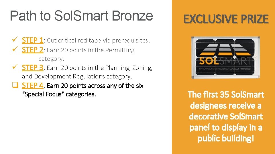 Path to Sol. Smart Bronze EXCLUSIVE PRIZE ü STEP 1: Cut critical red tape