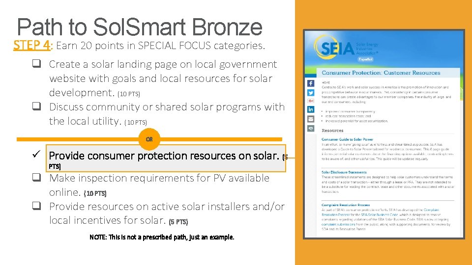 Path to Sol. Smart Bronze STEP 4: Earn 20 points in SPECIAL FOCUS categories.