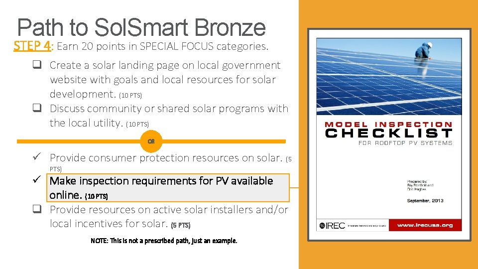 Path to Sol. Smart Bronze STEP 4: Earn 20 points in SPECIAL FOCUS categories.