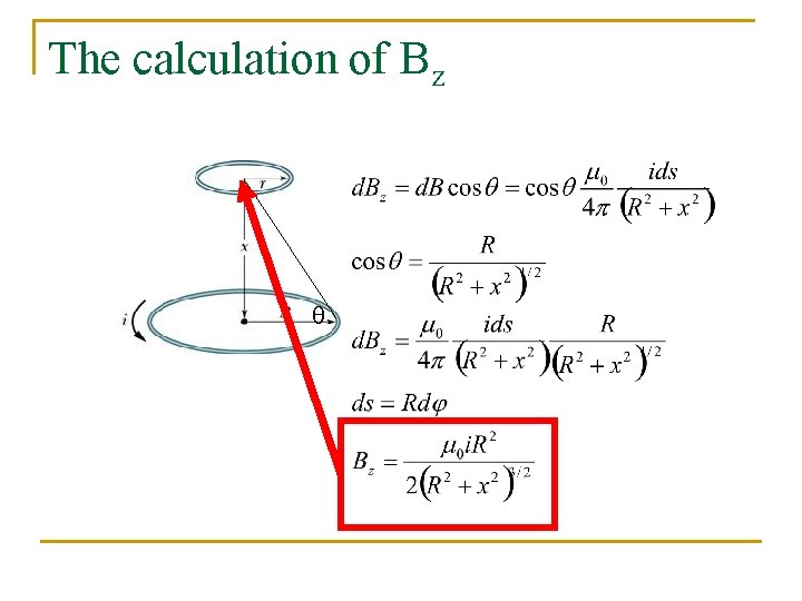 The calculation of Bz q 