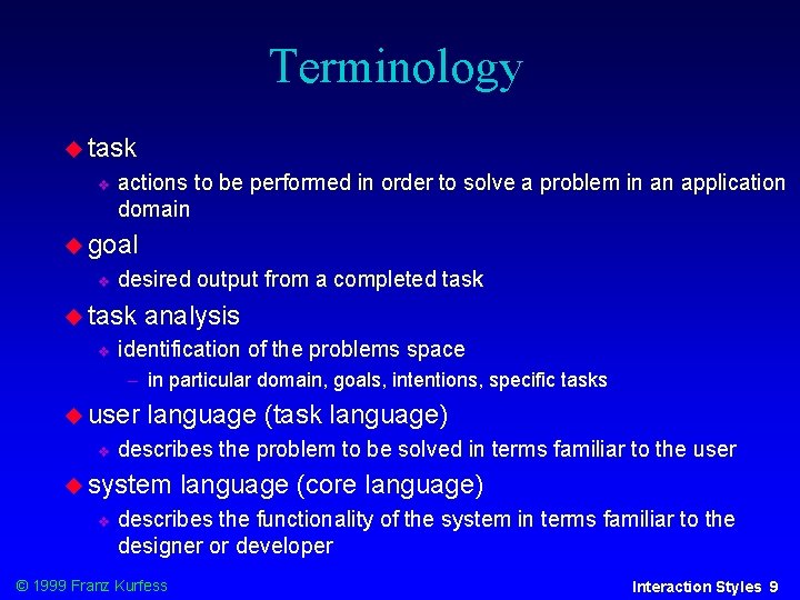 Terminology task actions to be performed in order to solve a problem in an Terminology task actions to be performed in order to solve a problem in an