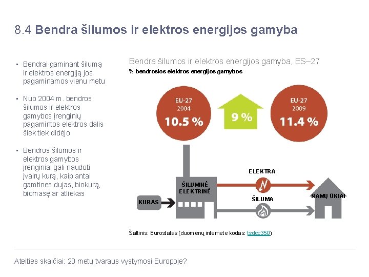 8. 4 Bendra šilumos ir elektros energijos gamyba • Bendrai gaminant šilumą ir elektros