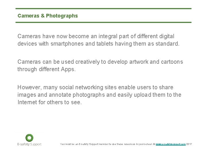 Cameras & Photographs Cameras have now become an integral part of different digital devices