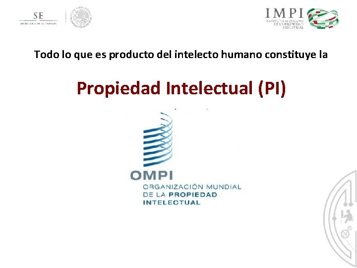 Todo lo que es producto del intelecto humano constituye la Propiedad Intelectual (PI) Todo lo que es producto del intelecto humano constituye la Propiedad Intelectual (PI)