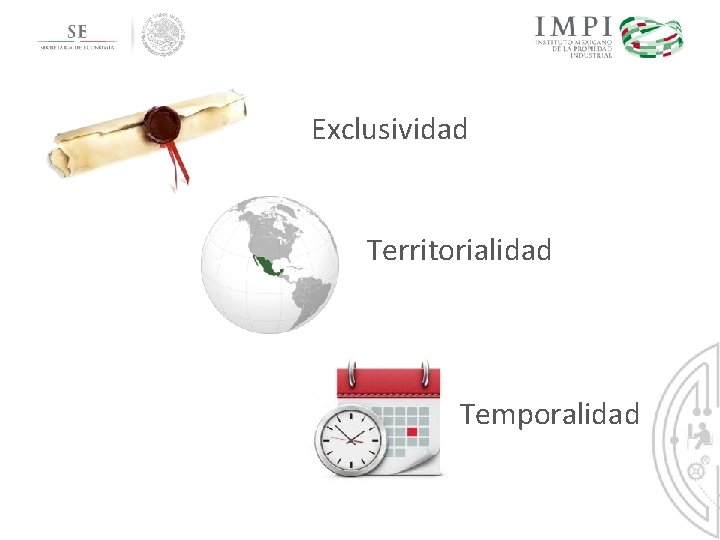 Exclusividad Territorialidad Temporalidad Exclusividad Territorialidad Temporalidad