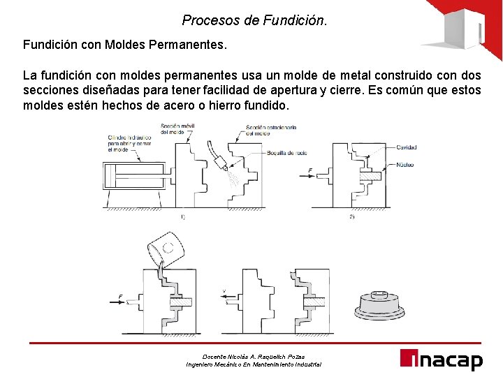 Procesos de Fundición con Moldes Permanentes. La fundición con moldes permanentes usa un molde