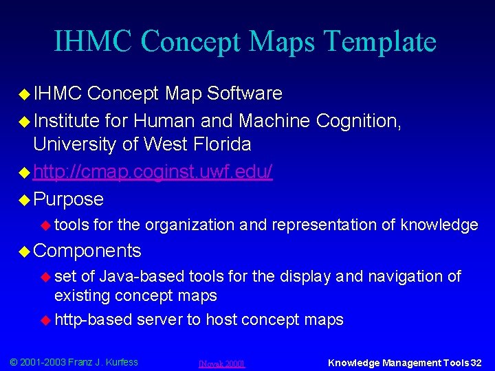 IHMC Concept Maps Template u IHMC Concept Map Software u Institute for Human and