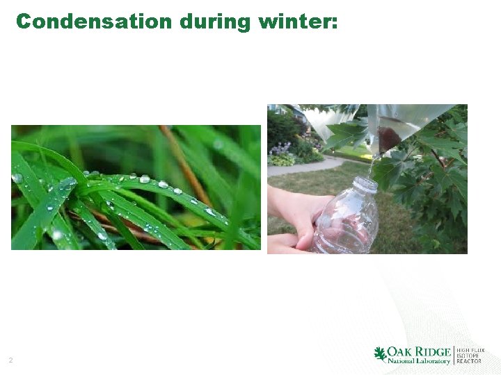 Condensation during winter: 2 