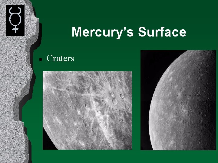 Mercury’s Surface l Craters 