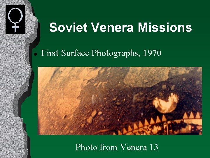 Soviet Venera Missions l First Surface Photographs, 1970 Photo from Venera 13 