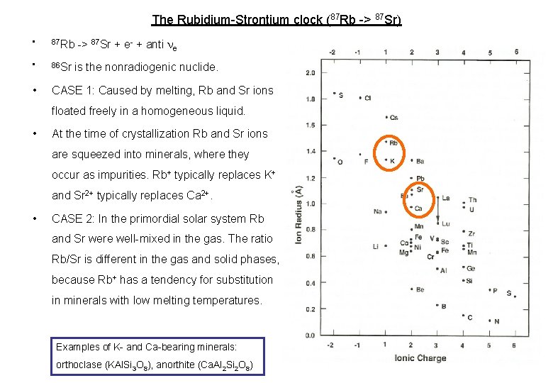 The Rubidium-Strontium clock (87 Rb -> 87 Sr) -> 87 Sr + e- + The Rubidium-Strontium clock (87 Rb -> 87 Sr) -> 87 Sr + e- +