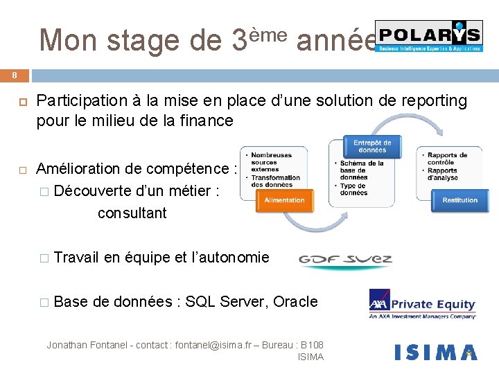 Mon stage de 3ème année 8 Participation à la mise en place d’une solution