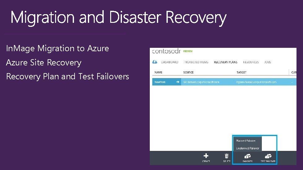 In. Mage Migration to Azure Site Recovery Plan and Test Failovers 