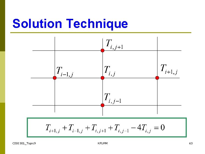 Solution Technique CISE 301_Topic 9 KFUPM 63 