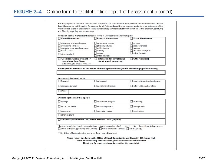 FIGURE 2– 4 Online form to facilitate filing report of harassment. (cont’d) Copyright ©