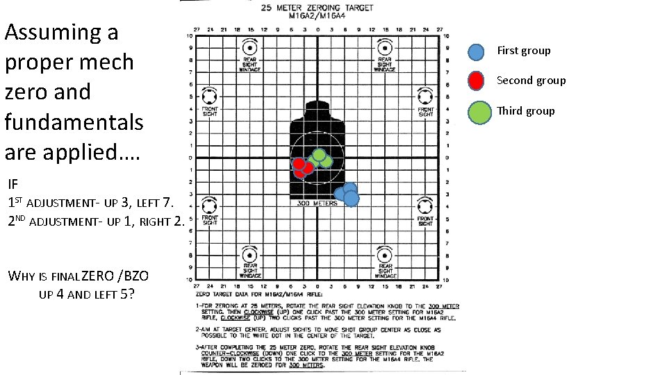 Assuming a proper mech zero and fundamentals are applied…. IF 1 ST ADJUSTMENT- UP