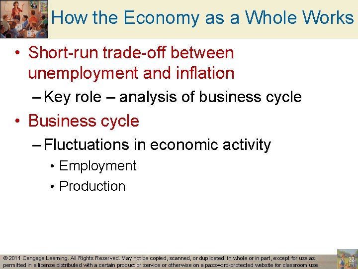 How the Economy as a Whole Works • Short-run trade-off between unemployment and inflation