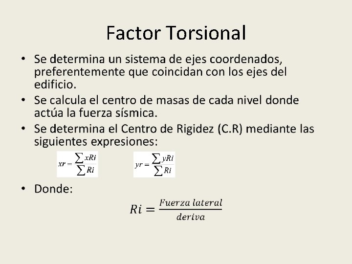 Factor Torsional • 