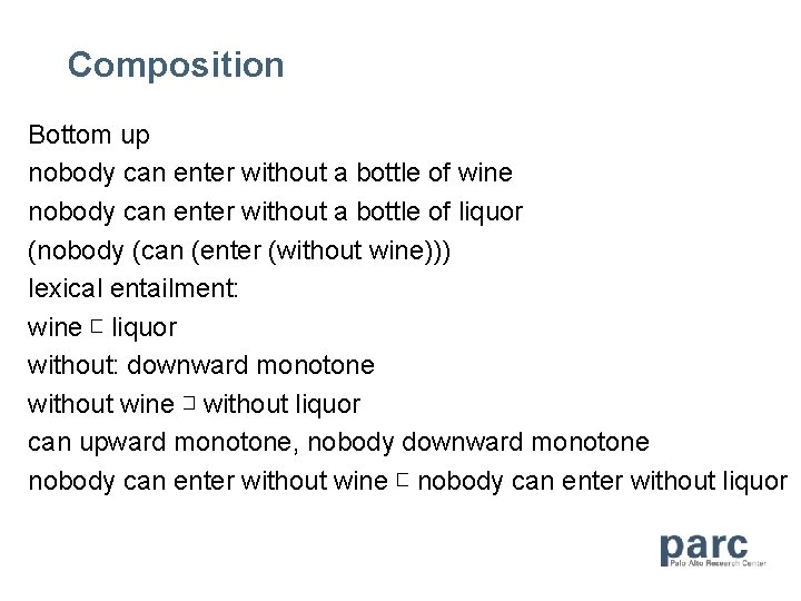 Composition Bottom up nobody can enter without a bottle of wine nobody can enter