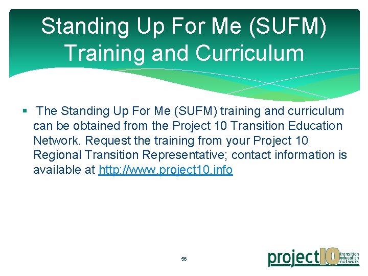 Standing Up For Me (SUFM) Training and Curriculum § The Standing Up For Me Standing Up For Me (SUFM) Training and Curriculum § The Standing Up For Me