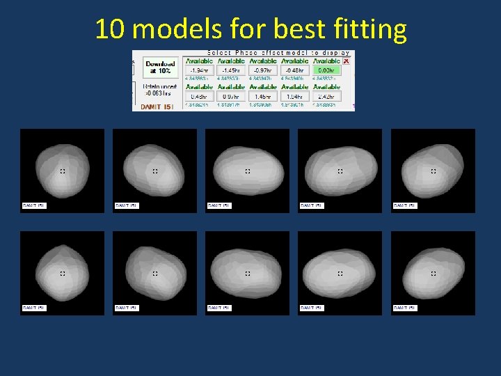 10 models for best fitting 