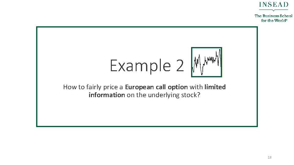Example 2 How to fairly price a European call option with limited information on