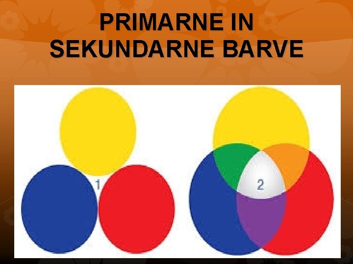 PRIMARNE IN SEKUNDARNE BARVE 