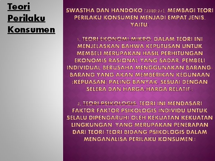 Makalah ekonomi mikro tentang perilaku konsumen