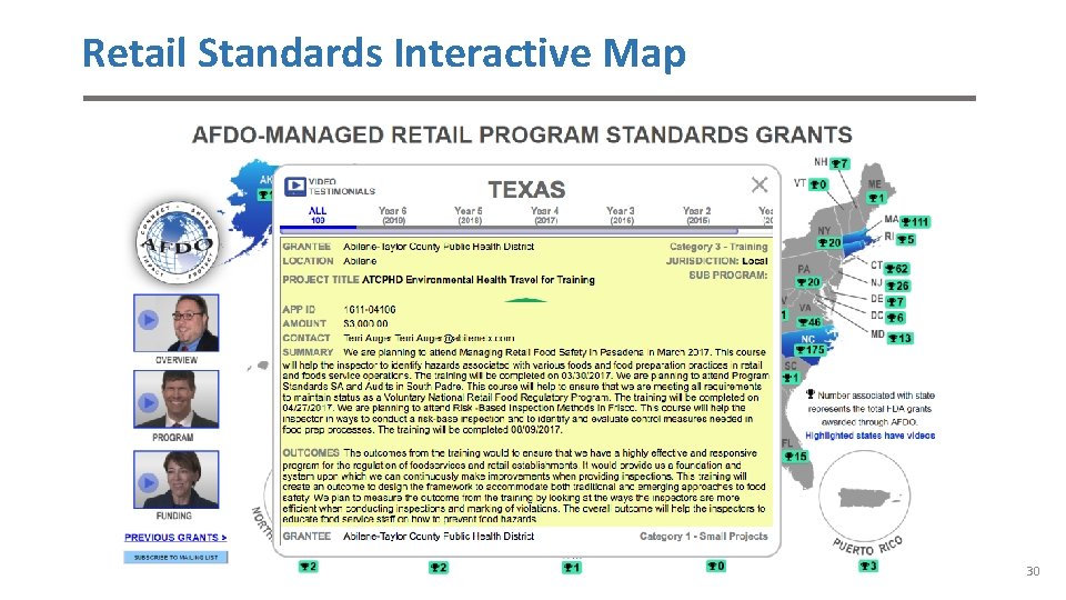 Retail Standards Interactive Map 30 