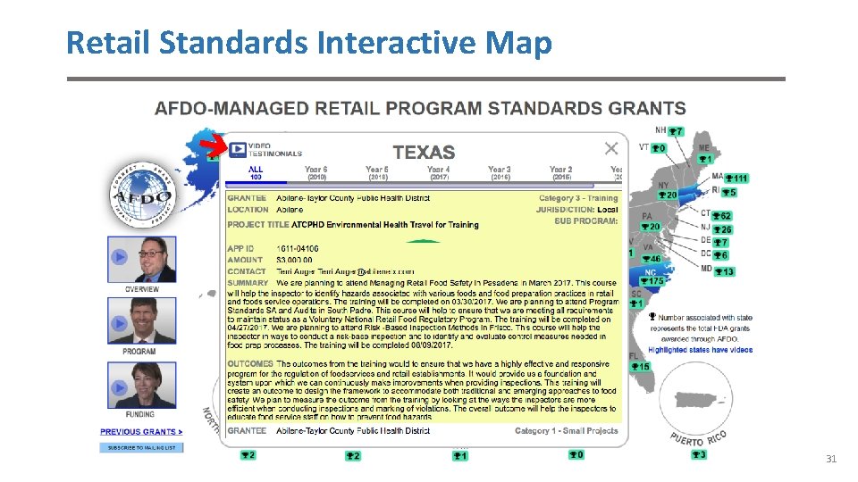 Retail Standards Interactive Map 31 