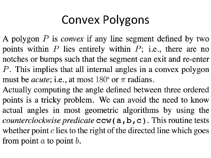 Convex Polygons 