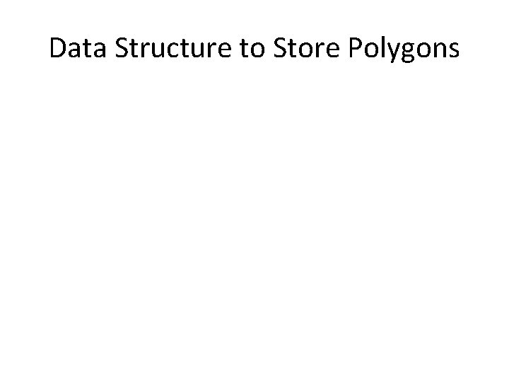 Data Structure to Store Polygons 