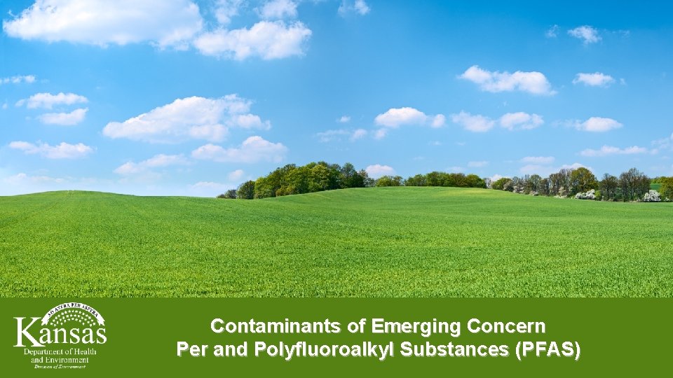 Contaminants of Emerging Concern Per and Polyfluoroalkyl Substances (PFAS) 