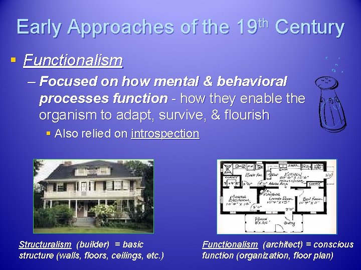 Early Approaches of the 19 th Century § Functionalism – Focused on how mental