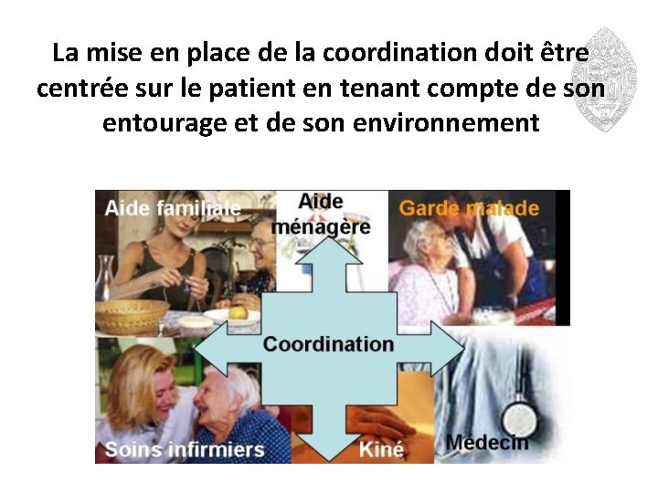 La mise en place de la coordination doit être centrée sur le patient en