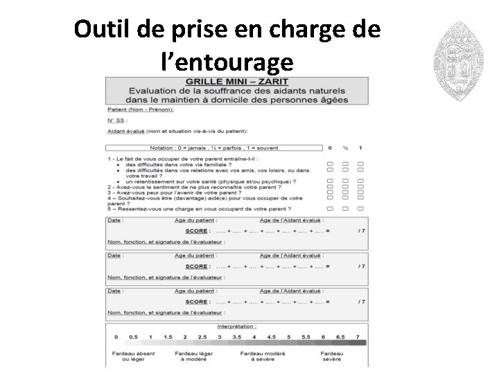 Outil de prise en charge de l’entourage 