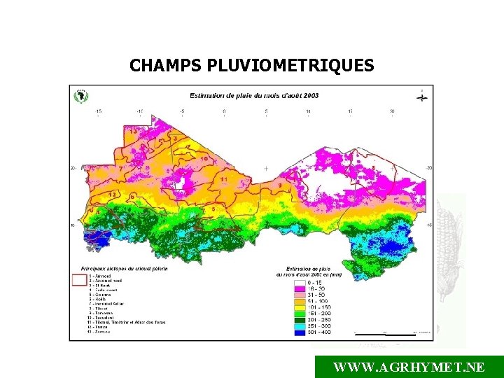 CHAMPS PLUVIOMETRIQUES WWW. AGRHYMET. NE 