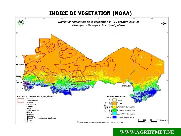 INDICE DE VEGETATION (NOAA) WWW. AGRHYMET. NE 