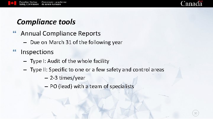 Compliance tools Annual Compliance Reports – Due on March 31 of the following year