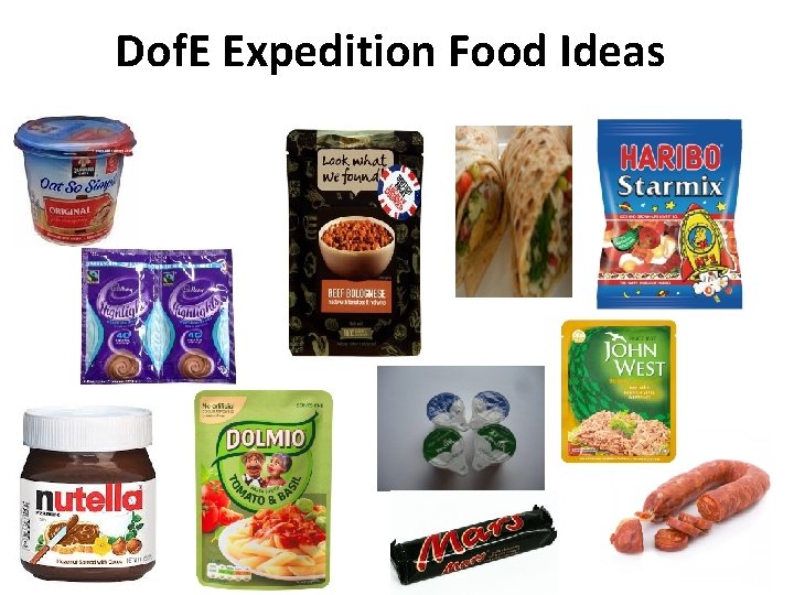 Dof. E Expedition Food Ideas 