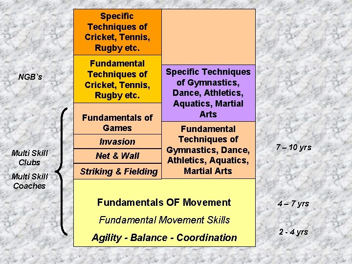 Specific Techniques of Cricket, Tennis, Rugby etc. NGB’s Fundamental Techniques of Cricket, Tennis, Rugby